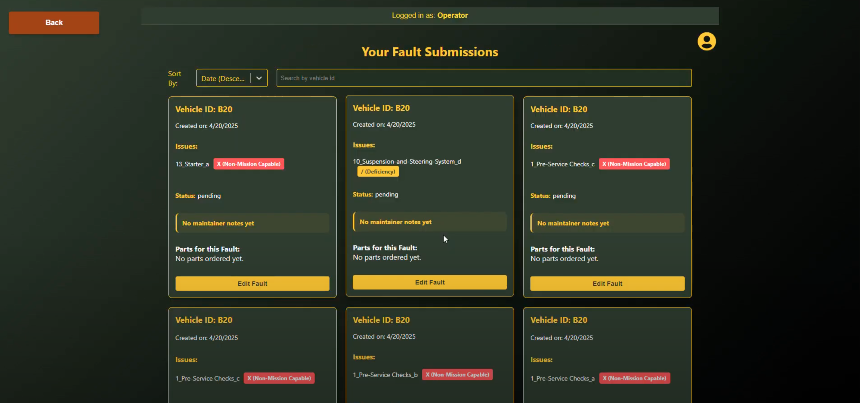The team's project digitized the Army's maintenance operations with a modern, user-friendly tool.