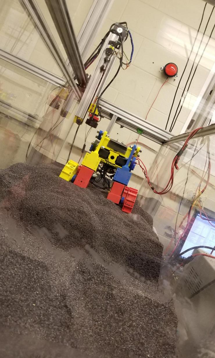Mini Rover in fluidized bed