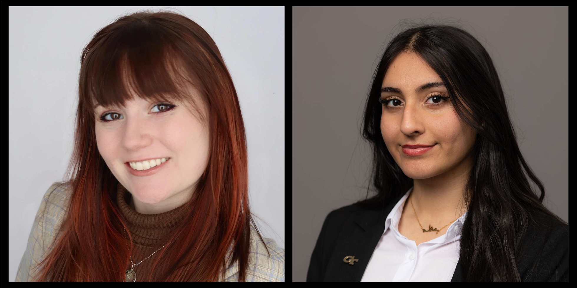Sophia Anderson (left) and Maham Mehmood.