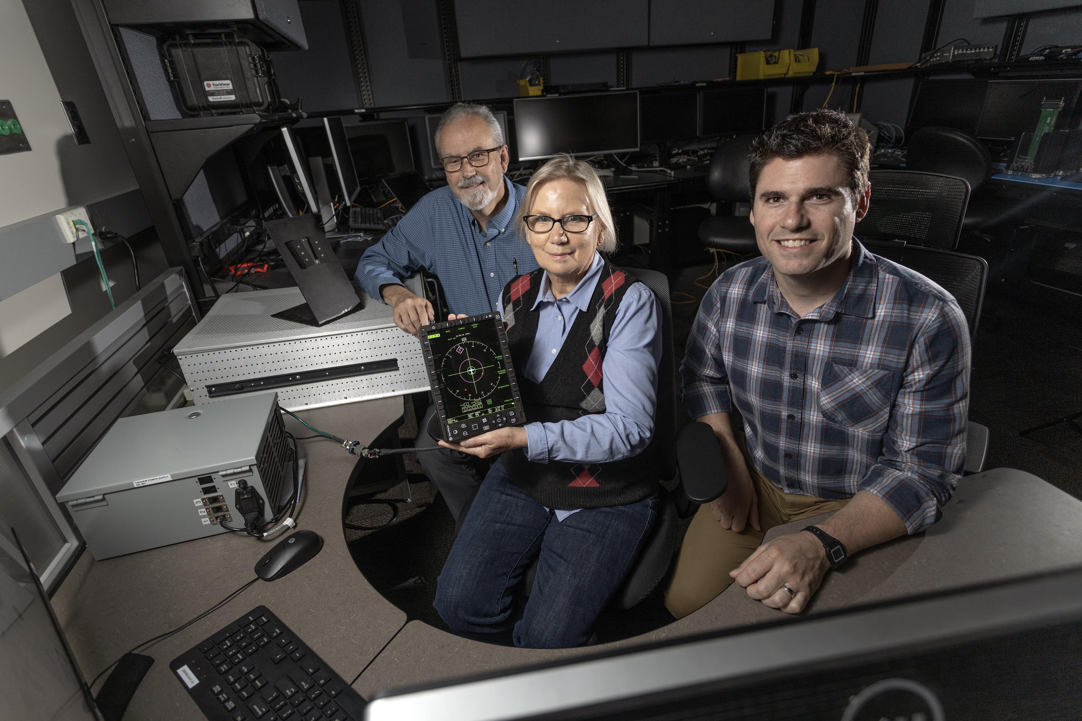 GTRI researchers Dan LaGesse, Linda Viney, and Clay Carpenter