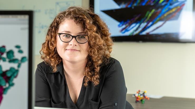 <p>Eva Dyer works at the intersection of machine learning and neuroscience in the Wallace H. Coulter Department of Biomedical Engineering. (Photo: Gary Meek)</p>