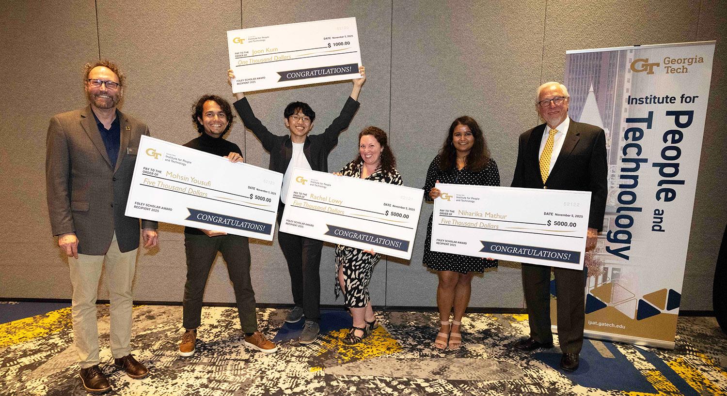Pictured (left-to-right): Micheal Best, Mohsin Yousufi, Joon Kum, Rachel Lowy, Niharika Mathur, and James Foley.