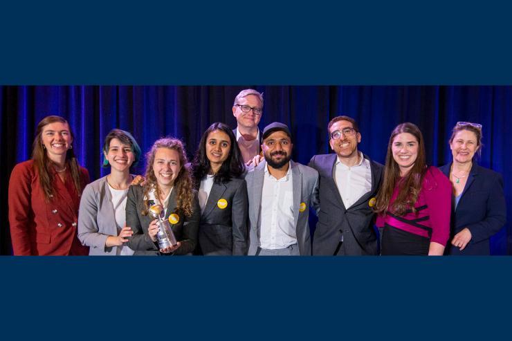 <p>Group photo of the winning 2022 Solar Decathlon team.</p>