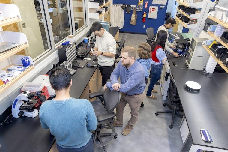 lab photo of many researchers working