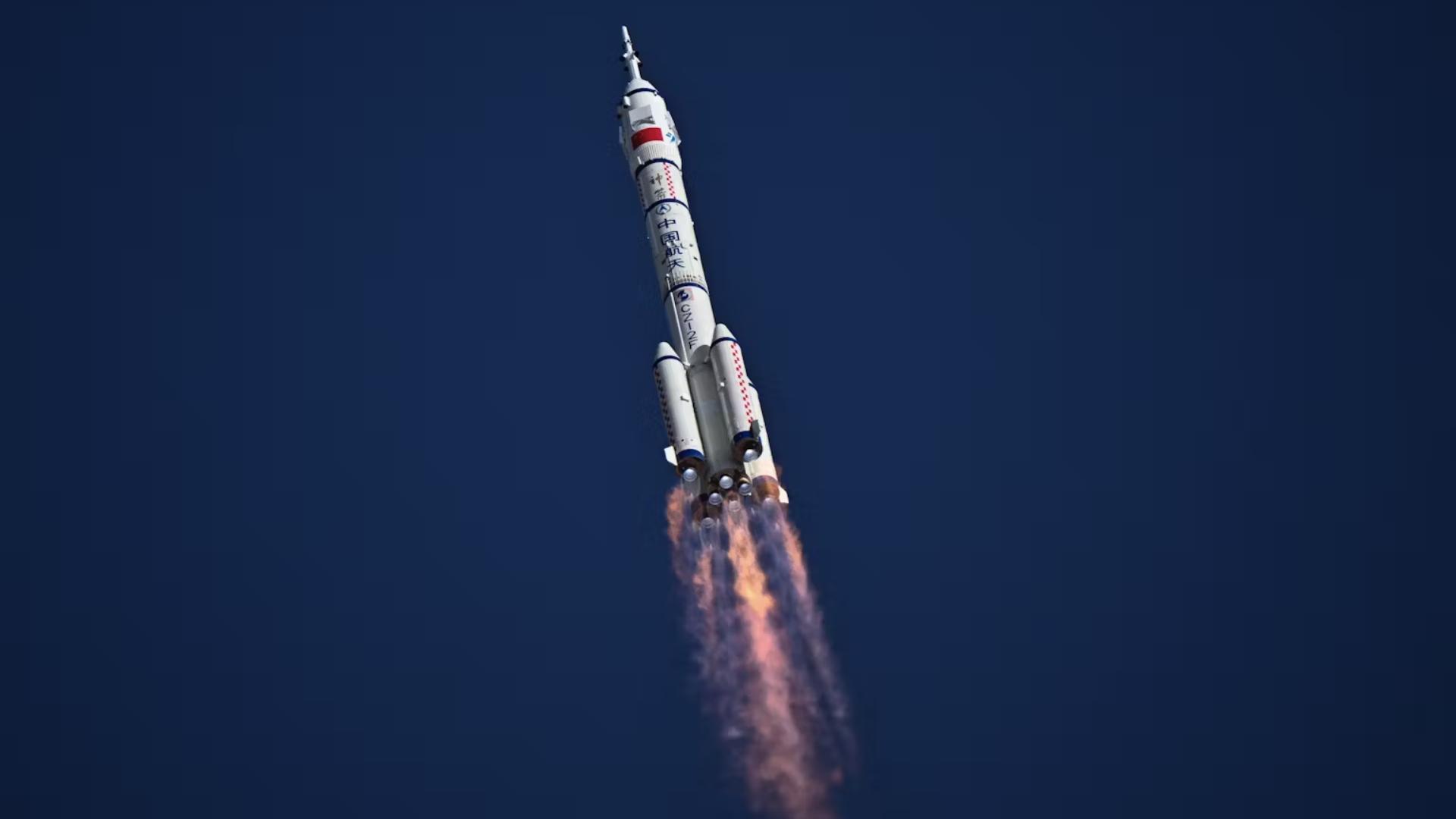  China’s Shenzhou-20 spacecraft – shown here hitching a ride on a Long March-2F carrier rocket – was hit by a piece of space debris. Pedro Pardo/AFP via Getty Images 