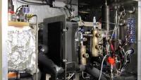 Internal components of an experimental adsorption heat pump.