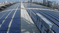 Solar photovoltaic array on the roof of the Georgia Tech Campus Recreation Center