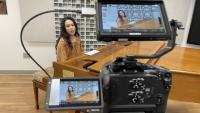 Yiren Ren working in her music lab at Georgia Tech.