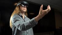 <p>GTRI Research Scientist Emily Strube (pictured) said that in addition to the battlefield, her team is also looking to incorporate this research into smart warehouses and to help users locate and manuever around chemical hazards (Photo Credit: Christopher Moore, GTRI).</p>