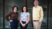 Interdisciplinary faculty co-directors of the Astrobio Minor (from left): Jennifer Glass, Frances Rivera-Hernández, Nicholas Hud