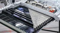 A Tesla battery pack contains hundreds of cylindrical nickel-manganese-cobalt cells Credit: Getty images