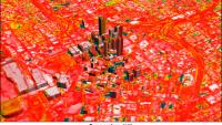 A thermal image of Atlanta, Georgia from 1997. NASA, Public domain, via Wikimedia Commons.