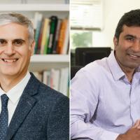 Photo of Professors Azad Naeemi (left) and Tushar Krishna (right).