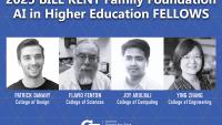 A graphic with the title of the fellowship and a photo of each fellow.