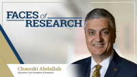 Chaouki Abdallah "Faces of Research" graphic