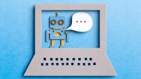 chat bot on laptop