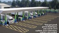 Image showing Long-haul Trucks in a Hydrogen Fueling Area