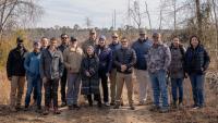 Field tour attendees in Soperton, Georgia. 