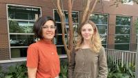 Muzna Raheel and Delaney Gomen pictured (left-to-right).