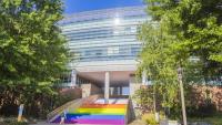 Klaus Advanded Computing Building rainbow steps