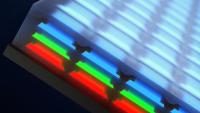 Stacked LEDs with red, green, and blue lights