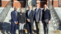 From Left: George White, Julia Kubanek, Chaouki T. Abdallah, Scott DeBoer, Steve McLaughlin