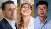 Headshots of Jason Azoulay, Natalie Stingline, Jerry Qi.