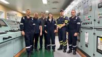 Oldendorff technical support team with Patritsia