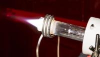<p>As part of research to evaluate CubeSats as airborne testbeds for technologies that are being developed for future generations of hypersonic vehicles, GTRI researchers developed this plasma source to produce high temperatures. (Credit: Sean McNeil, GTRI).</p>