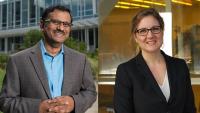 <p>Krish Roy and Carolyn Yeago</p>
