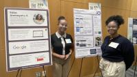 Pictured are MS-HCI students Saba Alemayehu and Emily Layton.