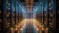 3D Graphic of a Server Room