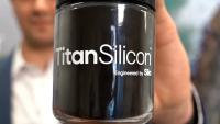 Gene Berdichevsky, cofounder and CEO of Sila Nanotechnologies, holds a jar of the company’s newest nanocomposite silicon anode material.