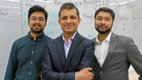 BME researcher Saraubh Sinha (in foreground) and his grad students, Bhavay Aggarwal and Anurendra Kumar