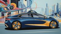 Graphical Illustration of a futuristic car