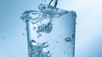 water in a drinking glass