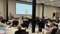 Yuanzhi Tang, Professor, and Strategic Energy Institute's initiative lead for Sustainable Resources providing an overview of GEMs-3 and GRACE Engine at the workshop in Macon, GA