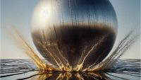 The high impact between the metal balls in a ball mill reactor and the polymer surface is sufficient to momentarily liquefy the polymer and facilitate chemical reactions. Image created with DALL•E
