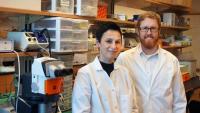 <p>Brandon Dixon, researcher in the School of Mechanical Engineering, with Dr. Zhanna Nepiyushchikh in the lab. </p>