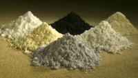 Piles of rare earth oxides praseodymium, cerium, lanthanum, neodymium, samarium and gadolinium. Peggy Greb/USDA-ARS