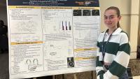 Erin Phillips with the poster she presented