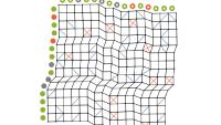 The research team's main object of study, shown here, is structures that consist of large numbers of pores — arranged in columns and rows with cables and rods added at random. 