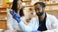 Photo of Leslie Chan and graduate student Vishal Manickam
